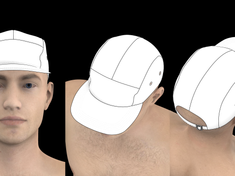 CASUAL CAPS PACK - g8m zprj obj fbx highpoly Modèle 3D