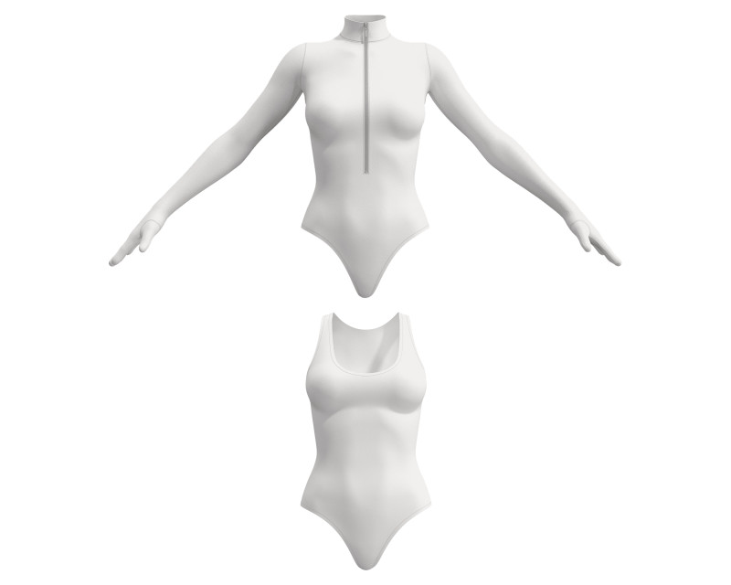 BASIC BODYSUITS - g8f zprj obj fbx highpoly Model 3D .c4d .max .obj .3ds .fbx .stl .blend