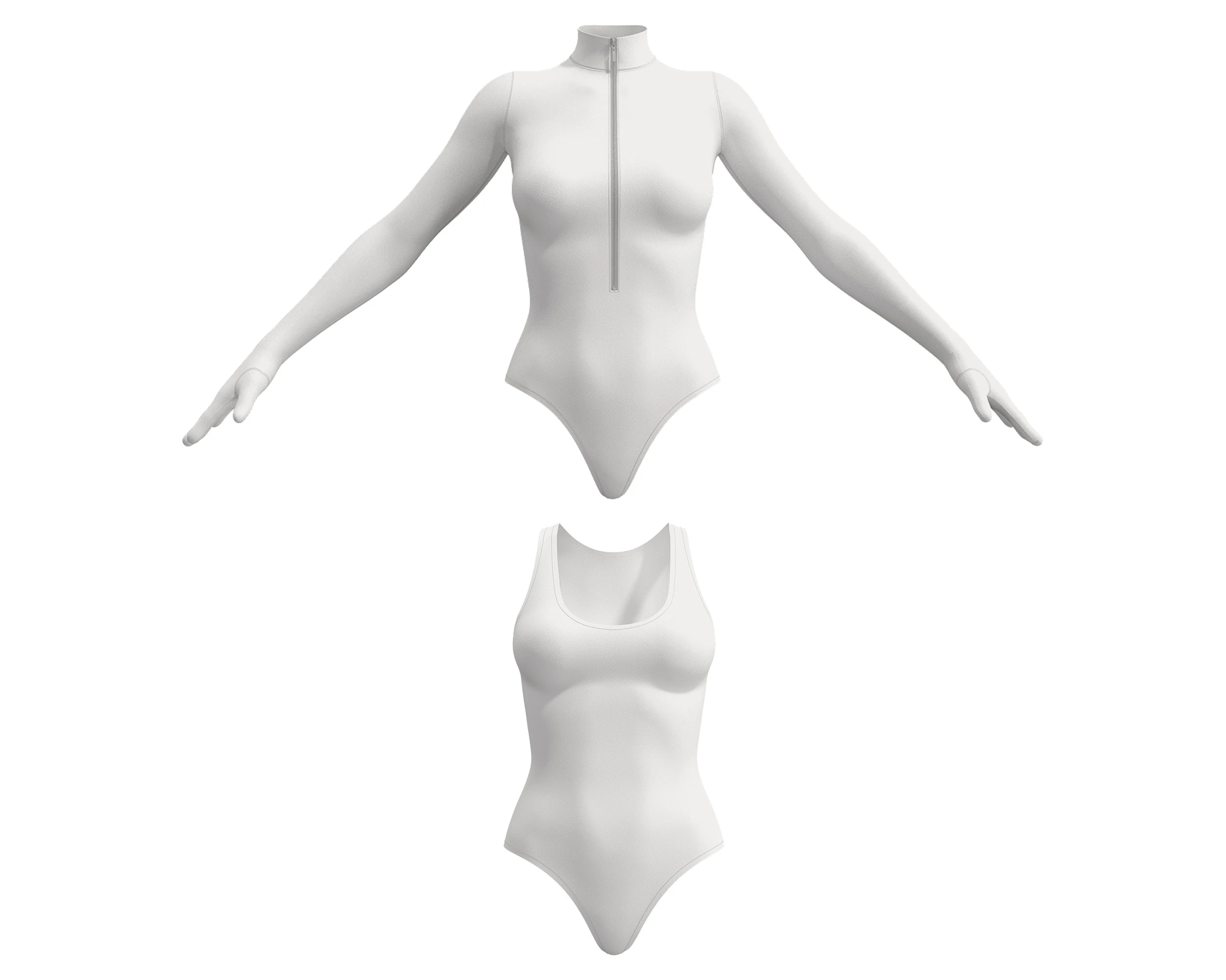 BASIC BODYSUITS - g8f zprj obj fbx highpoly 3D Model .c4d .max .obj .3ds .fbx .stl .blend 