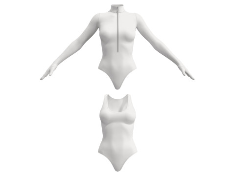 BASIC BODYSUITS - g8f zprj obj fbx highpoly 3Dモデル
