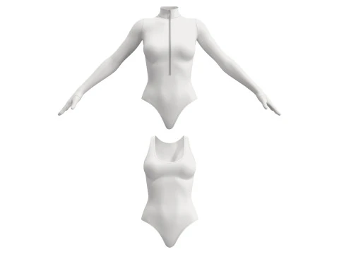 BASISBODYSUITS - g8f zprj obj fbx highpoly 3D Model