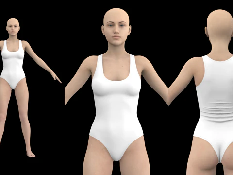 BASIC BODYSUITS - g8f zprj obj fbx highpoly 3D Model