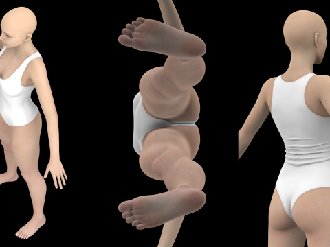 BASIC BODYSUITS - g8f zprj obj fbx highpoly Model 3D