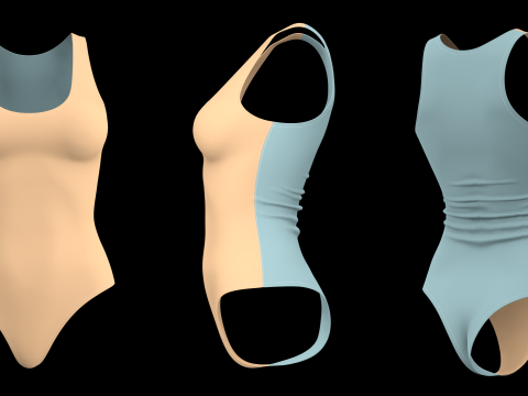 BASIC BODYSUITS - g8f zprj obj fbx highpoly Model 3D