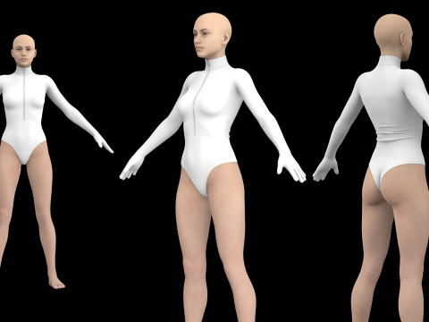 BASIC BODYSUITS - g8f zprj obj fbx highpoly Model 3D
