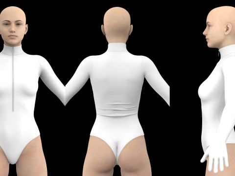 BASIC BODYSUITS - g8f zprj obj fbx highpoly Model 3D