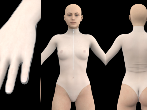 BASIC BODYSUITS - g8f zprj obj fbx highpoly Model 3D