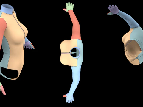 BASIC BODYSUITS - g8f zprj obj fbx highpoly 3D Model