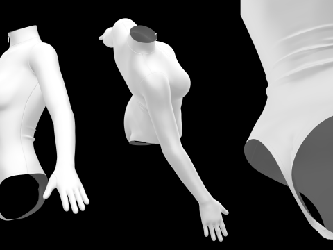 BASIC BODYSUITS - g8f zprj obj fbx highpoly Model 3D