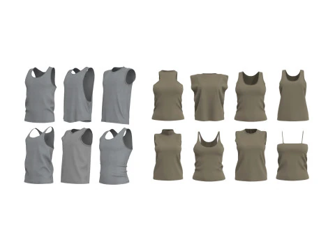 탱크 탑 팩 2021 - g8m g8f zprj obj highpoly 3D 모델