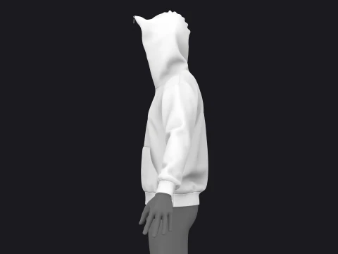 FULL ZIP HOODIE 2021 - mv2 zpac obj fbx highpoly 3D Model