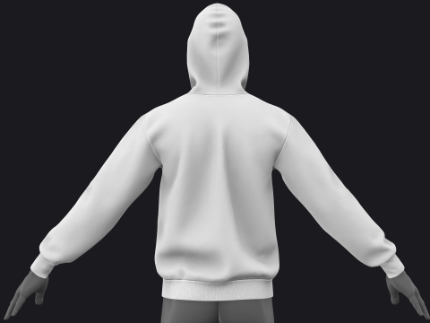 FULL ZIP HOODIE 2021 - mv2 zpac obj fbx highpoly 3D Model