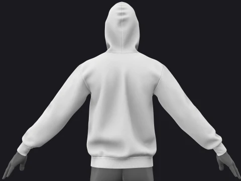 FULL ZIP HOODIE 2021 - mv2 zpac obj fbx highpoly 3D Model