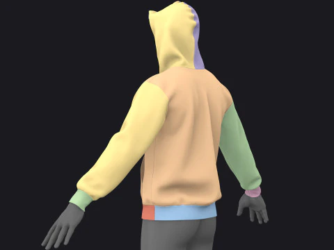 FULL ZIP HOODIE 2021 - mv2 zpac obj fbx highpoly 3D Model