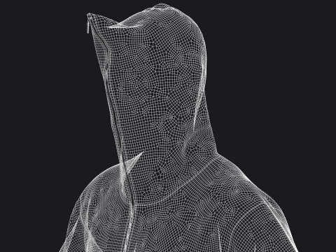 FULL ZIP HOODIE 2021 - mv2 zpac obj fbx highpoly 3D Model