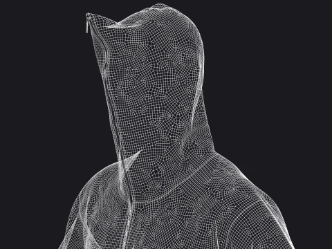 FULL ZIP HOODIE 2021 - mv2 zpac obj fbx highpoly 3D Model