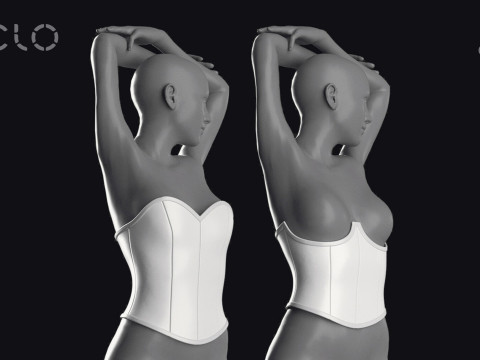 CORSET BASES 2021 - g8f zprj obj fbx highpoly Modèle 3D
