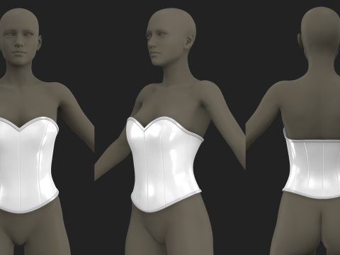 CORSET BASES 2021 - g8f zprj obj fbx highpoly Modèle 3D