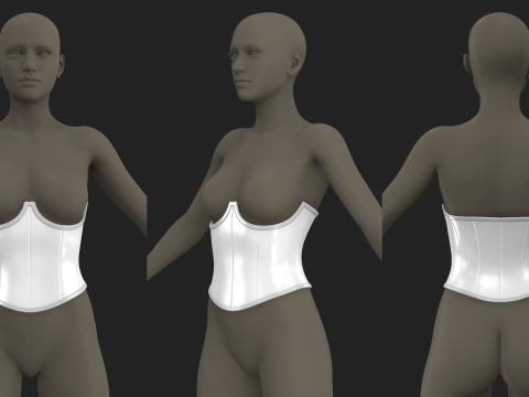 CORSET BASES 2021 - g8f zprj obj fbx highpoly Modèle 3D