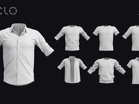 ROLLED UP SLEEVES PACK 2021 - g8m zprj obj fbx highpoly 3Dモデル