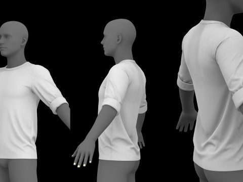 ROLLED UP SLEEVES PACK 2021 - g8m zprj obj fbx highpoly 3Dモデル