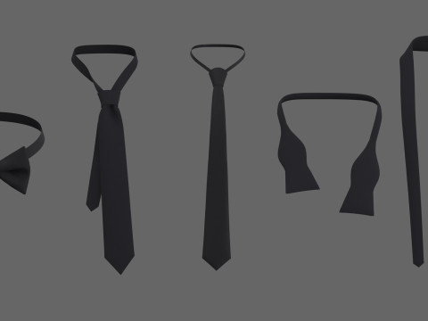 TIES PACK - g8m zprj obj fbx highpoly 3D Model