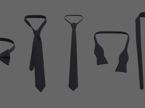 TIES PACK - g8m zprj obj fbx highpoly 3D Model
