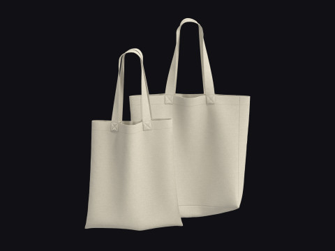 BASIC TOTE BAGS - zprj obj fbx highpoly 3D Model