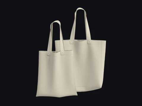 BASIC TOTE BAGS - zprj obj fbx highpoly 3D Model
