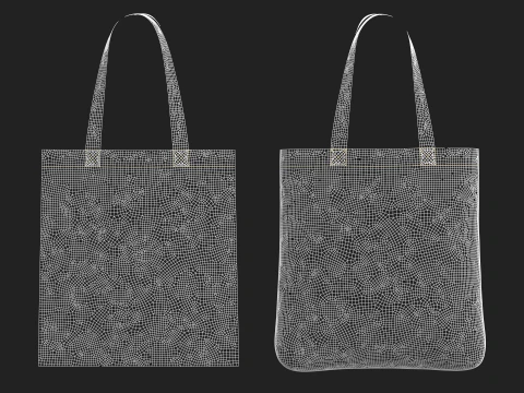 BASIC TOTE BAGS - zprj obj fbx highpoly 3D Model
