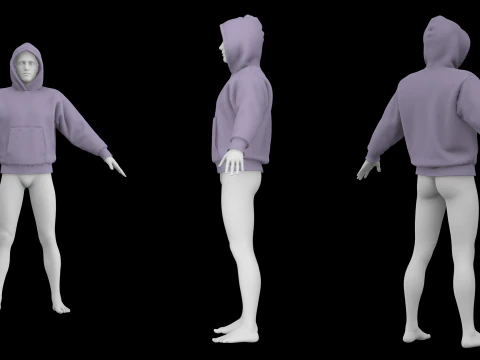 HEAVYWEIGHT HOODIE 2021 - g8m mv2 - clo 3d zprj projects 3D Model