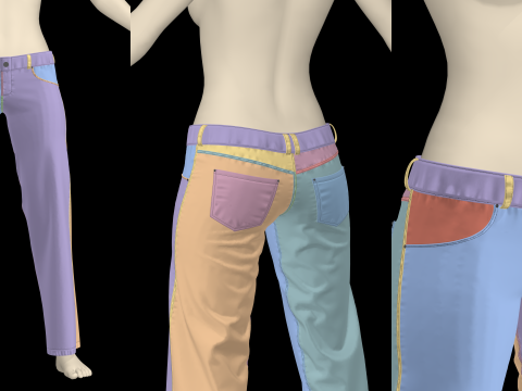 FEMALE PANTS PACK 2021 - g8f zprj obj highpoly 3Dモデル