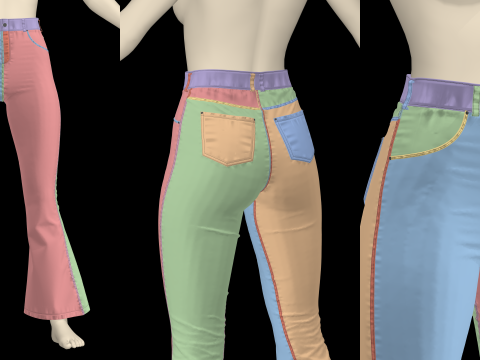 FEMALE PANTS PACK 2021 - g8f zprj obj highpoly 3Dモデル