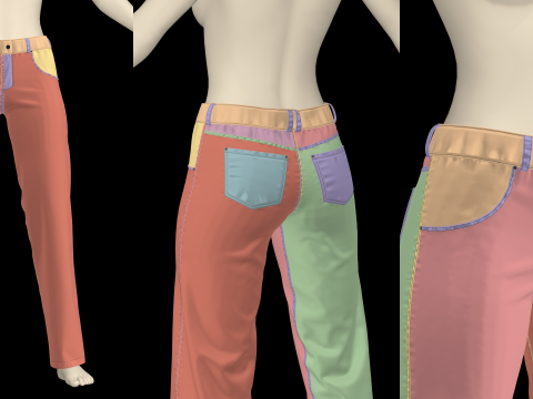 FEMALE PANTS PACK 2021 - g8f zprj obj highpoly 3Dモデル