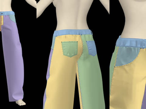 FEMALE PANTS PACK 2021 - g8f zprj obj highpoly 3Dモデル