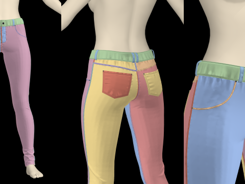 FEMALE PANTS PACK 2021 - g8f zprj obj highpoly 3Dモデル
