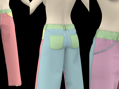 FEMALE PANTS PACK 2021 - g8f zprj obj highpoly 3Dモデル