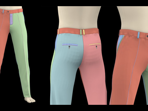 MALE PANTS PACK 2021 - g8m zprj obj highpoly 3Dモデル