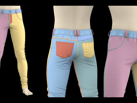 MALE PANTS PACK 2021 - g8m zprj obj highpoly 3Dモデル