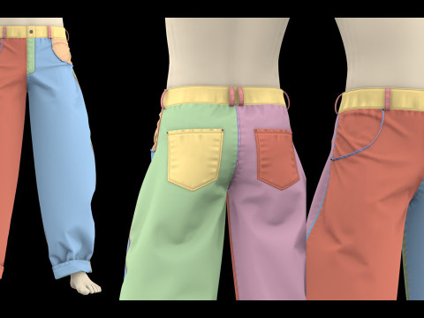 MALE PANTS PACK 2021 - g8m zprj obj highpoly 3Dモデル