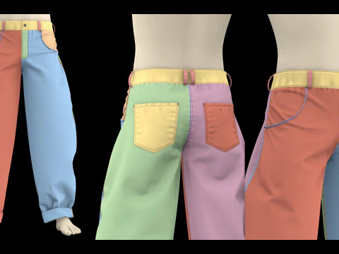 男性パンツパック 2021 - g8m zprj obj highpoly 3Dモデル