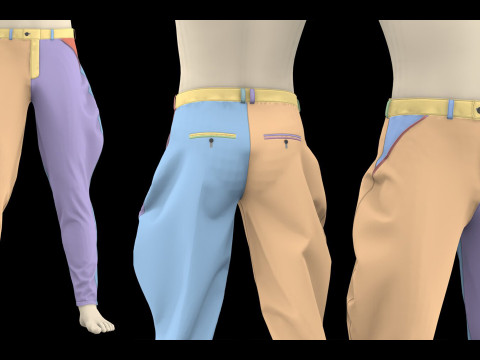 MALE PANTS PACK 2021 - g8m zprj obj highpoly 3Dモデル