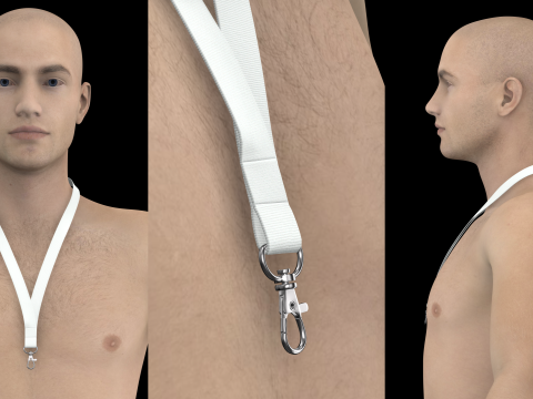 BASIC NECK STRAPS - g8m zpac obj fbx highpoly 3D-Modell