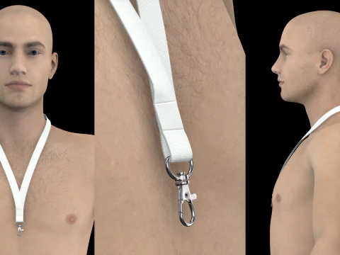 BASIC NECK STRAPS - g8m zpac obj fbx highpoly 3D Model