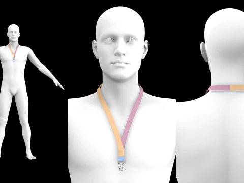 BASIC NECK STRAPS - g8m zpac obj fbx highpoly 3D Model