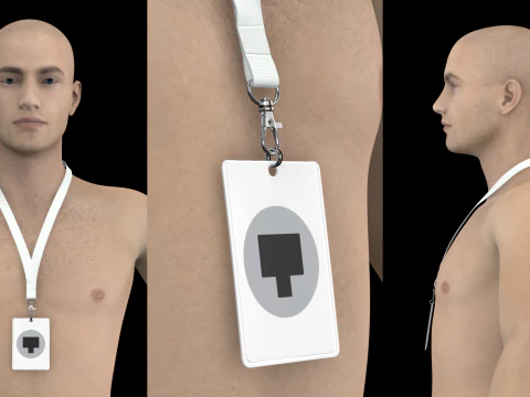BASIC NECK STRAPS - g8m zpac obj fbx highpoly 3D Model
