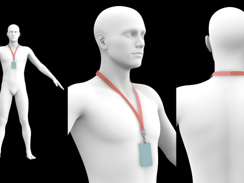 BASIC NECK STRAPS - g8m zpac obj fbx highpoly 3D-Modell