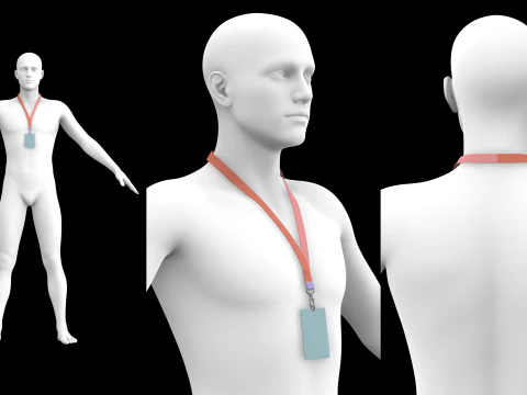 BASIC NECK STRAPS - g8m zpac obj fbx highpoly 3D Model