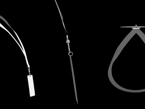 BASIC NECK STRAPS - g8m zpac obj fbx highpoly 3D Model