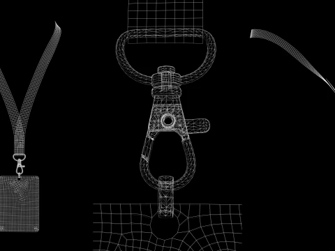 BASIC NECK STRAPS - g8m zpac obj fbx highpoly 3D Model